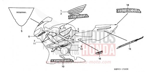 STREIFEN (7) CBR600FS1 de 2001